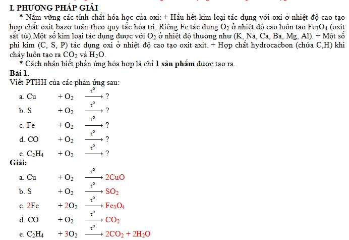 Cân bằng phương trình hóa học