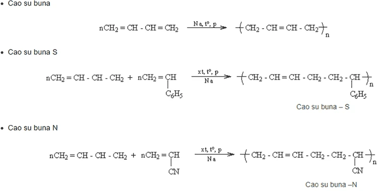 Công thức hóa học của cao su Buna