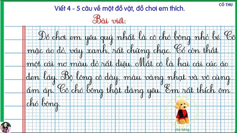 Bài văn tả đồ vật lớp 5