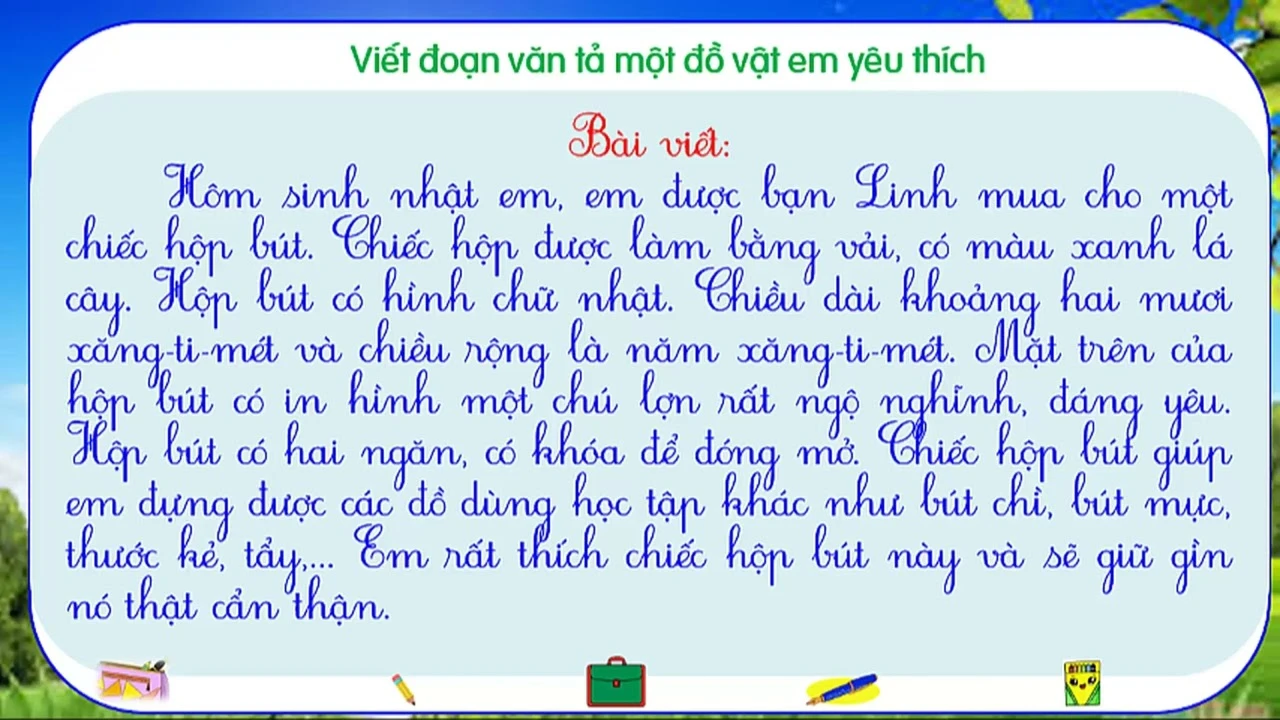 Bài văn miêu tả đồ vật thú vị