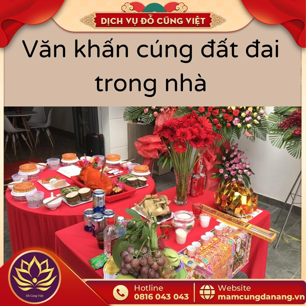 Hình ảnh lễ cúng đất trong nhà