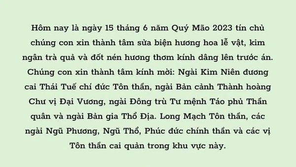 Nghi thức cúng bái ngày rằm