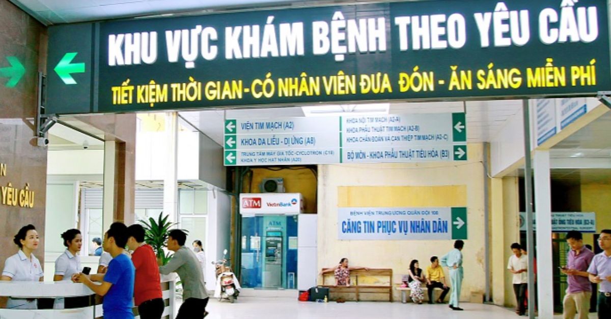 Quy trình khám theo yêu cầu tại Bệnh viện Trung ương Quân đội 108