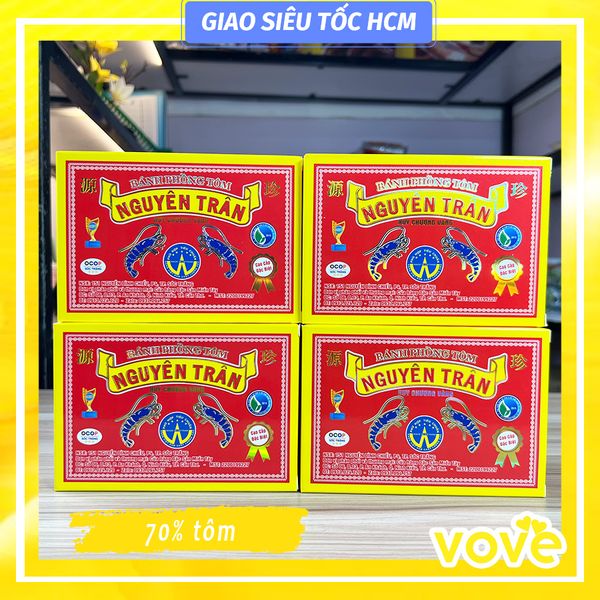 Bánh phồng tôm Sóc Trăng hiệu Nguyên Trân, loại cao cấp đặc biệt (70% Tôm), 500gr