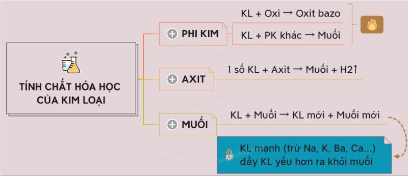 Các tính chất hóa học đặc trưng của kim loại là gì?