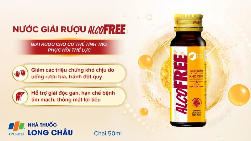 Dung dịch Alcofree Rohto giảm các triệu chứng khó chịu do uống rượu bia (50ml)