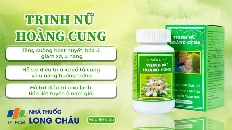 Viên uống Trinh Nữ Hoàng Cung Dolexphar hỗ trợ giảm sự tiến triển của u xơ tử cung (60 viên)