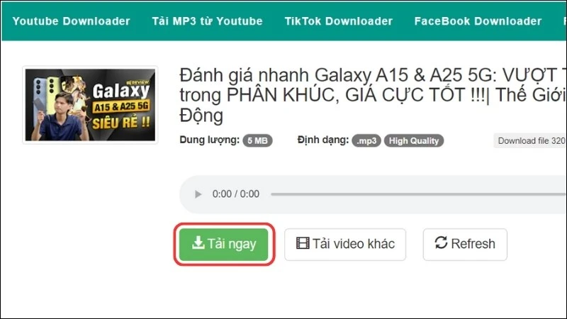 Cách tải nhạc từ YouTube về điện thoại, máy tính dễ dàng nhất - Thegioididong.com