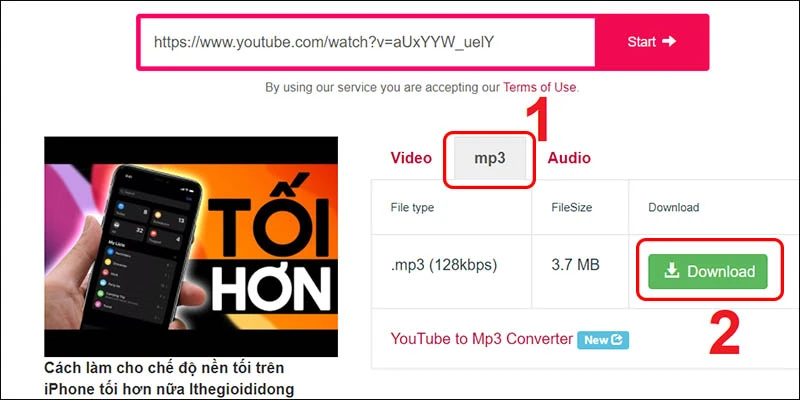 Cách tải nhạc từ YouTube về điện thoại, máy tính dễ dàng nhất - Thegioididong.com