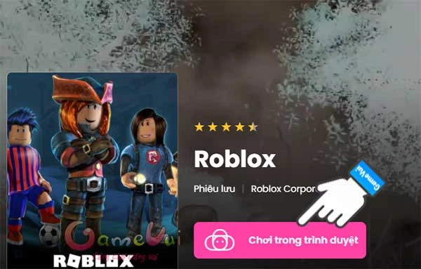 Chơi Roblox miễn phí không cần tải trên trình duyệt