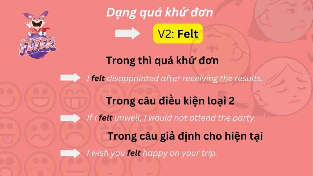 Quá khứ của “feel” là gì? Hướng dẫn chi tiết cách chia động từ “feel” ở dạng quá khứ (+ bài tập) 