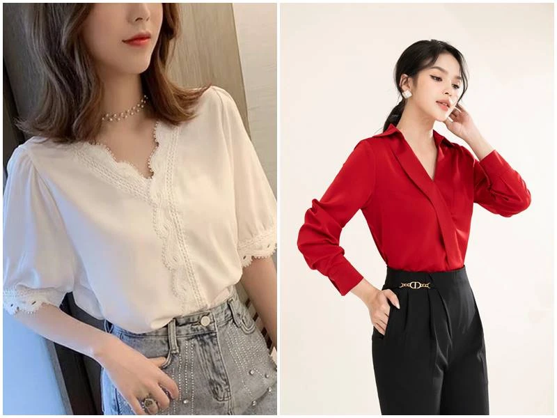 30 mẫu áo kiểu nữ đẹp giúp nàng phối đồ chuẩn fashionista